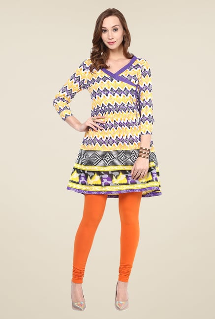 Yepme Yellow & Purple Printed Kurti Yepme Yellow & Purple Printed Kurti