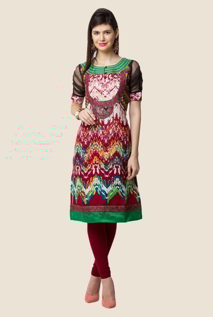 Yepme Marni Green Printed Designer Kurti Yepme Marni Green Printed Designer Kurti