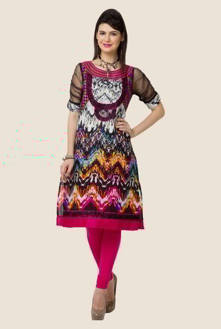 Yepme Marni Pink Printed Designer Kurti Yepme Marni Pink Printed Designer Kurti