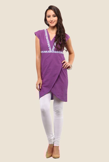 Yepme Avlene Purple Chevron Print Kurti Yepme Avlene Purple Chevron Print Kurti