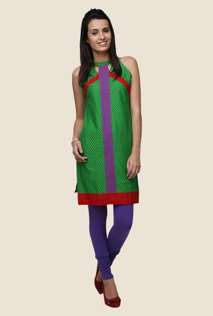 Yepme Ashley Green Halter Neck Kurti Yepme Ashley Green Halter Neck Kurti