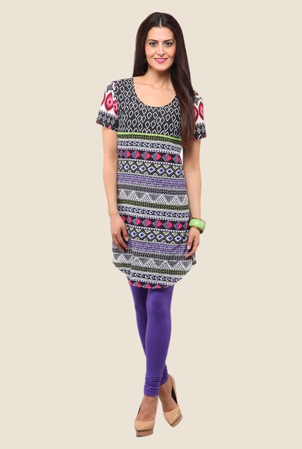 Yepme Viorica Black Printed Kurti Yepme Viorica Black Printed Kurti