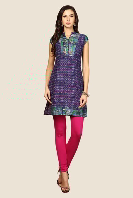 Yepme Blue Frieda Printed Kurti Yepme Blue Frieda Printed Kurti