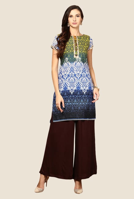 Yepme Blue Slora Printed Kurti Yepme Blue Slora Printed Kurti