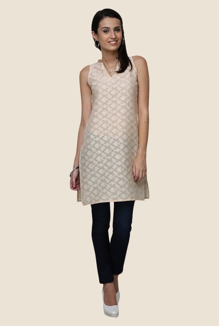 Yepme Layla Beige Printed Kurti Yepme Layla Beige Printed Kurti