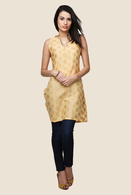 Yepme Layla Yellow Printed Kurti Yepme Layla Yellow Printed Kurti