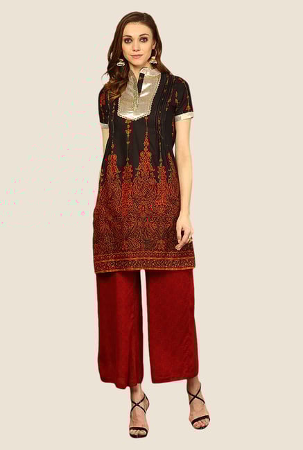 Yepme Black Vanissa Printed Kurti Yepme Black Vanissa Printed Kurti