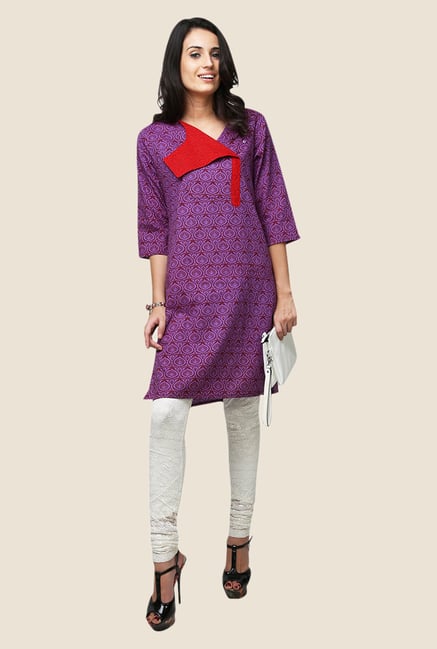 Yepme Betty Purple Flap Kurti Yepme Betty Purple Flap Kurti
