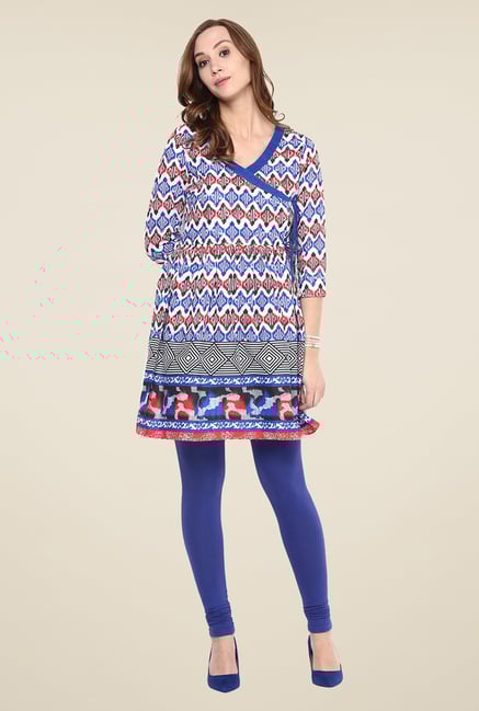 Yepme Blue & Red Printed Kurti Yepme Blue & Red Printed Kurti