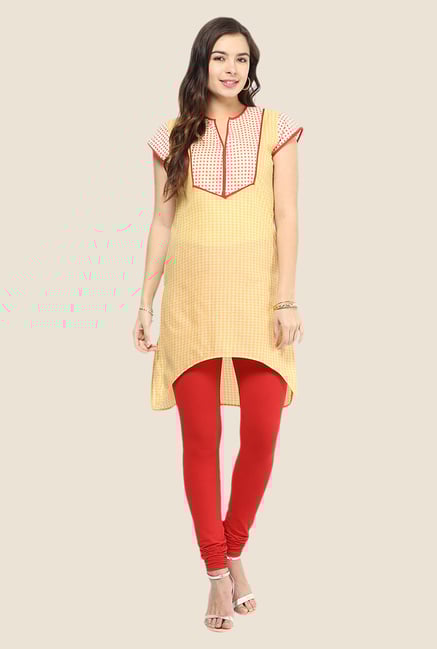 Yepme Yellow Asymmetrical Kurti Yepme Yellow Asymmetrical Kurti