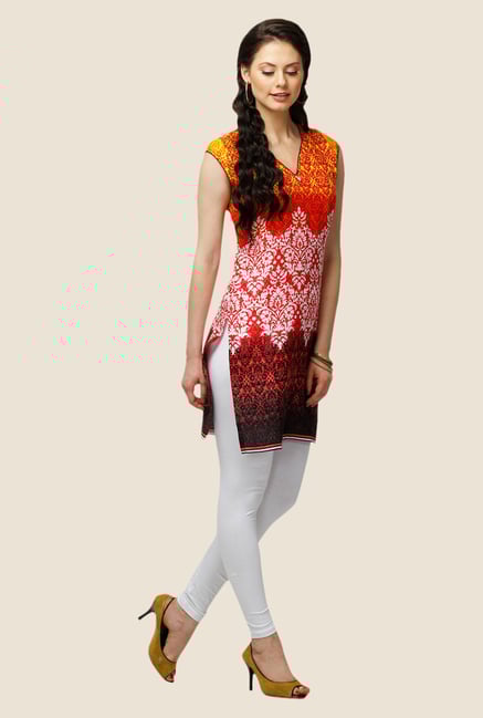 Yepme Orange Dalya Tassel Kurti Yepme Orange Dalya Tassel Kurti