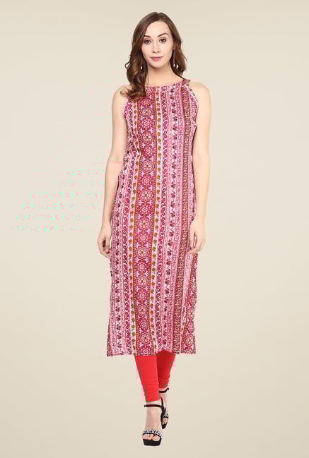 Yepme Fuchsia Long Printed Kurti Yepme Fuchsia Long Printed Kurti