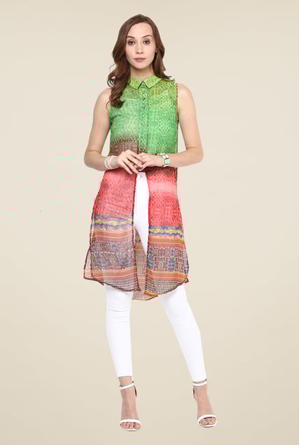 Yepme Multicolor Printed Front Slit Tunic Yepme Multicolor Printed Front Slit Tunic