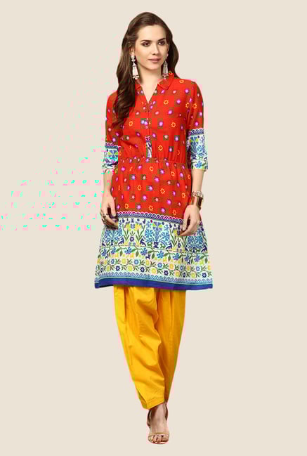 Yepme Red Kristina Printed Kurti Yepme Red Kristina Printed Kurti