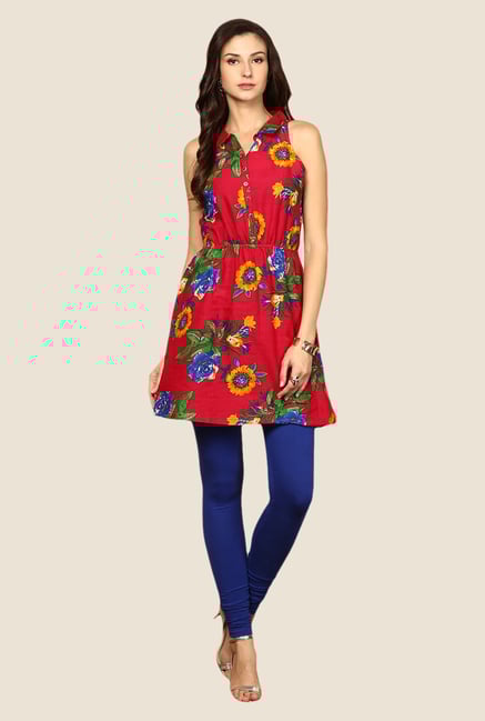 Yepme Red Clara Printed Kurti Yepme Red Clara Printed Kurti