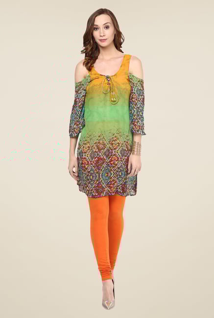 Yepme Multicolor Printed Cut-out Tunic Yepme Multicolor Printed Cut-out Tunic