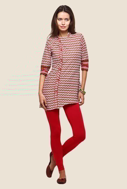 Yepme Chloe Red Printed Kurti Yepme Chloe Red Printed Kurti