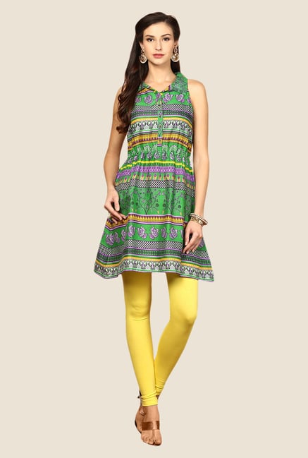Yepme Green Clara Printed Kurti Yepme Green Clara Printed Kurti
