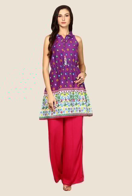 Yepme Purple Clara Printed Kurti Yepme Purple Clara Printed Kurti