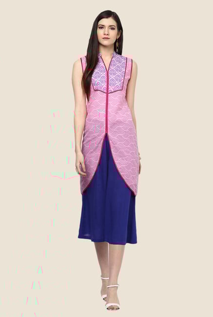 Yepme Pink Asymmetrical Kurti Yepme Pink Asymmetrical Kurti