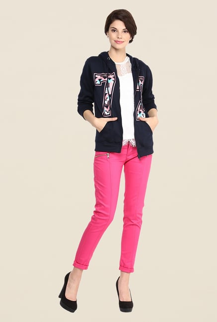 Yepme June Navy Graphic Print Hoodie Yepme June Navy Graphic Print Hoodie
