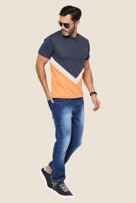 Yepme Blue Keath Heavily Washed Jeans Yepme Blue Keath Heavily Washed Jeans