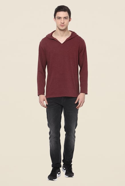 Yepme Maroon Marc T Shirt Yepme Maroon Marc T Shirt