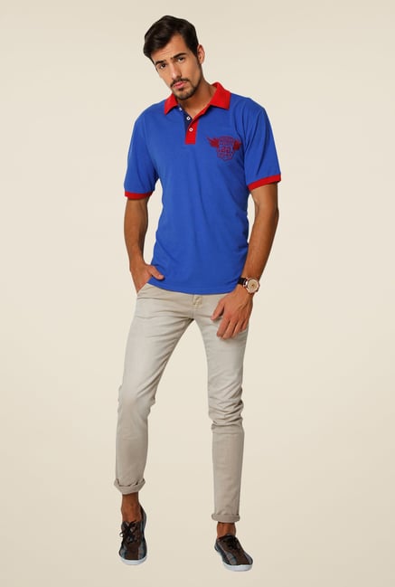Yepme Blue Julian Polo T Shirt Yepme Blue Julian Polo T Shirt