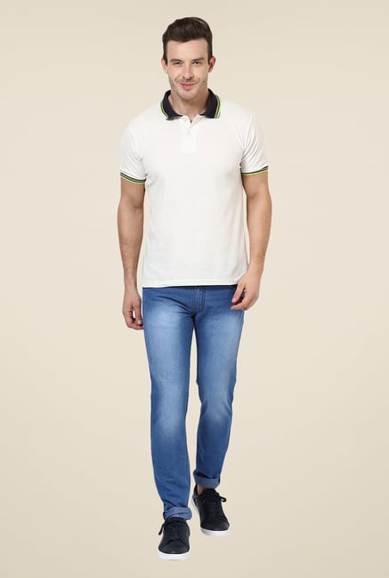 Yepme White Wayne Premium Polo T Shirt Yepme White Wayne Premium Polo T Shirt