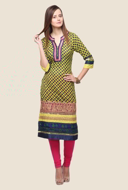 Yepme Zenoli Yellow & Blue Designer Kurta Yepme Zenoli Yellow & Blue Designer Kurta