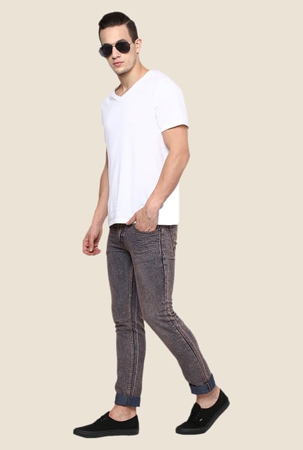 Yepme Grey Wagner Rinse Washed Jeans Yepme Grey Wagner Rinse Washed Jeans