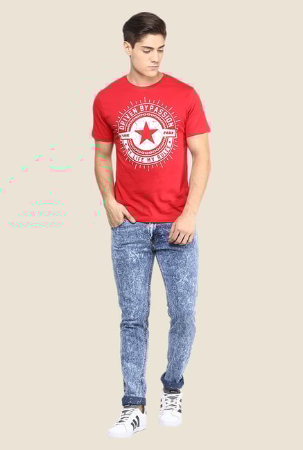 Yepme Blue Acid Wash Slim-fit Jeans Yepme Blue Acid Wash Slim-fit Jeans