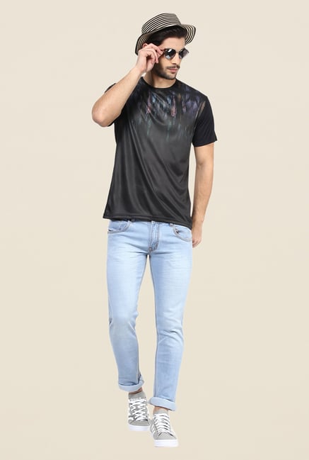 Yepme Black Feathers Graphic Print T Shirt Yepme Black Feathers Graphic Print T Shirt