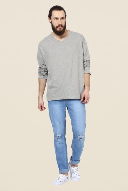 Yepme Grey Alessandro T Shirt Yepme Grey Alessandro T Shirt
