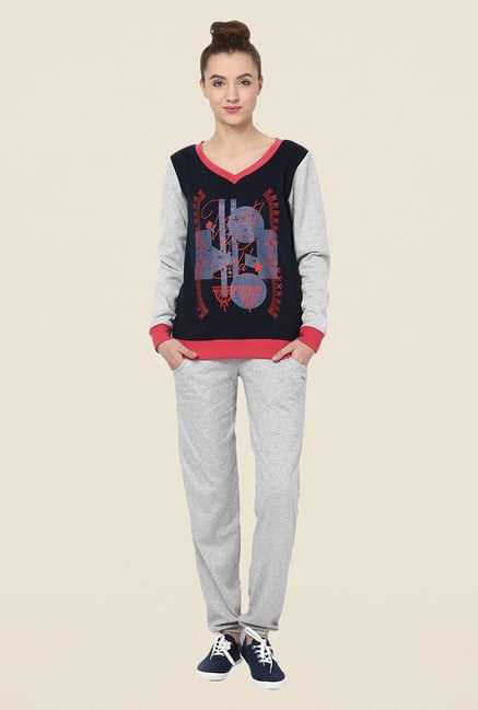 Yepme Lara Navy & Grey Sweatshirt Yepme Lara Navy & Grey Sweatshirt