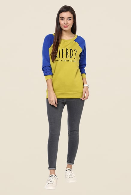 Yepme Dory Green & Blue Sweatshirt Yepme Dory Green & Blue Sweatshirt