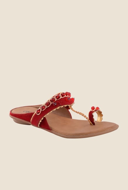 Cocoon Maroon Toe Ring Sandals Cocoon Maroon Toe Ring Sandals