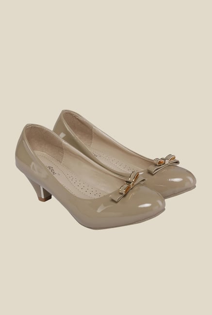 Cocoon Beige Kitten Heeled Pumps Cocoon Beige Kitten Heeled Pumps