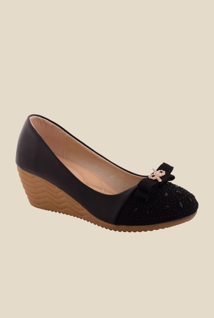 Cocoon Black Wedge Heeled Pumps Cocoon Black Wedge Heeled Pumps