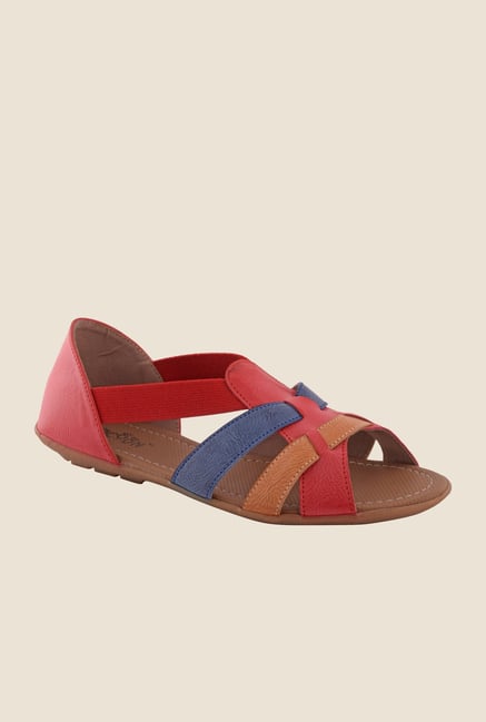 Cocoon Red & Brown Flat Sandals Cocoon Red & Brown Flat Sandals