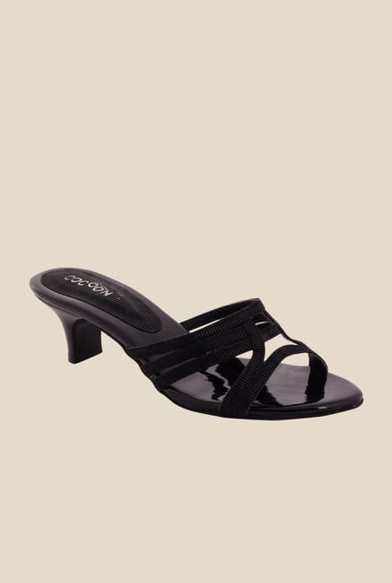 Cocoon Black Kitten Heeled Sandals Cocoon Black Kitten Heeled Sandals