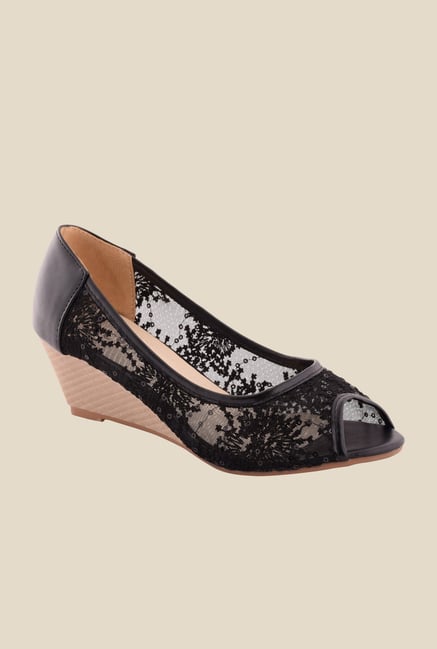 Cocoon Black Wedge Heeled Espadrilles Cocoon Black Wedge Heeled Espadrilles