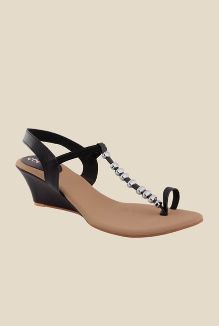 Cocoon Black Sling Back Wedges Cocoon Black Sling Back Wedges