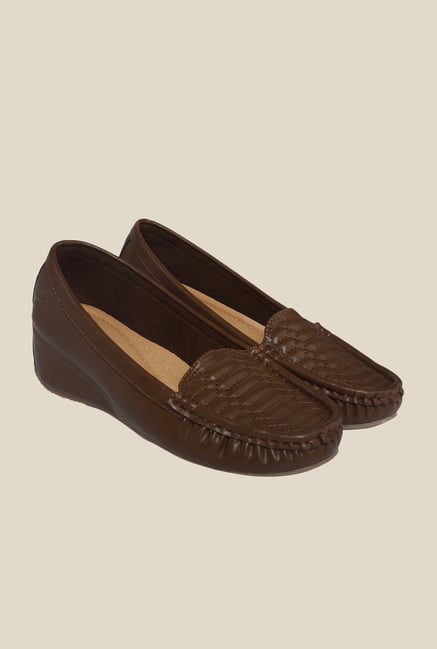 Cocoon Brown Wedge Heeled Loafers Cocoon Brown Wedge Heeled Loafers