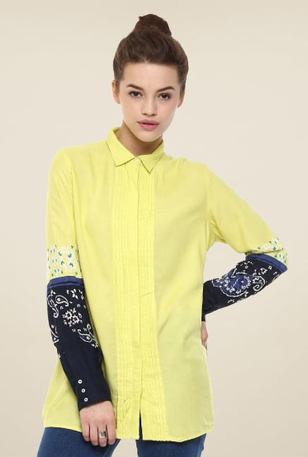 W Yellow Printed Top W Yellow Printed Top