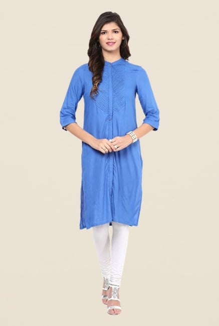 W Blue Solid Kurta W Blue Solid Kurta