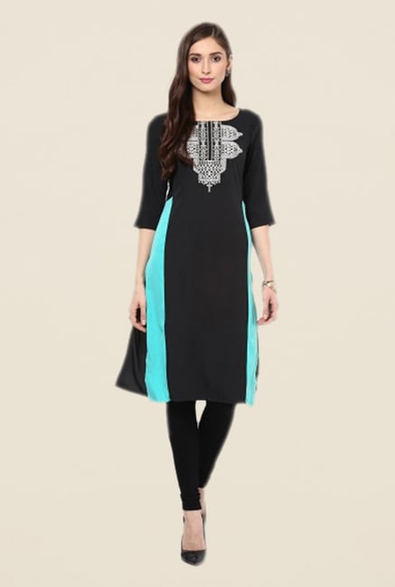 W Black Embroidered Kurta W Black Embroidered Kurta