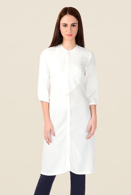 W White Solid Kurta W White Solid Kurta