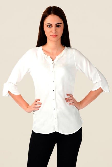W White Solid Top W White Solid Top