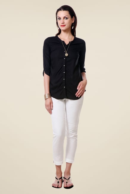 W Black Solid Top W Black Solid Top